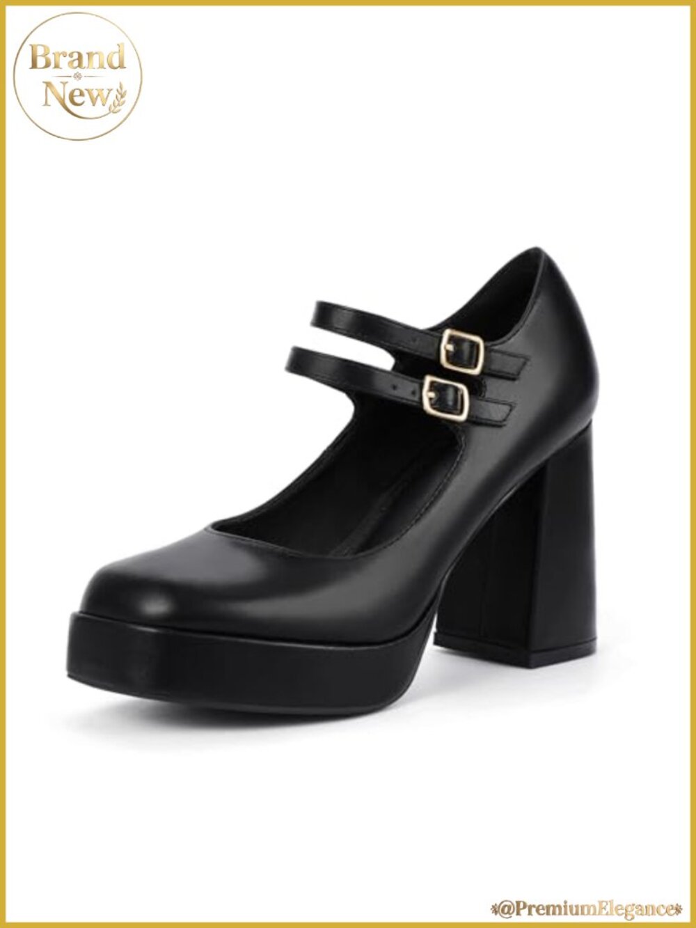 Mary Jane Platform Chunky High Heels Square Toe Dress Pumps